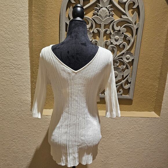 Ashley Stewart 18/20 Reversible Ribbed Wrap Sweater Plus Size Minimalist - Picture 4 of 14